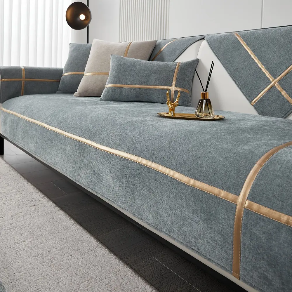 1 modern Chenier sofa cover, home decor furniture protective cover - machine washable, easy to install, breathable, durable - pillowcase, backrest, and gloves sold separately