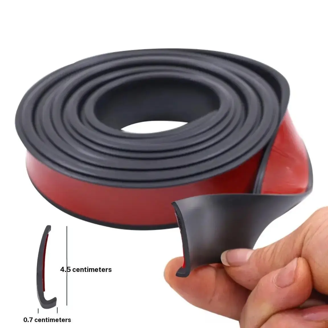 1.5m Universal Rubber Scratch-Resistant Car Fender Protector, Durable Thickened Bumper Decor Strip, No Trace Exterior Decoration, Car Accessories
