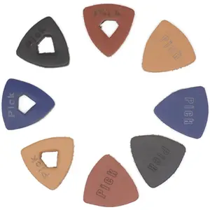 Soft Leather Ukulele Picks, 8 count Set for Richer Warmer , Ideal for Ukulele, Guitar, and Bass, Includes 4 Triangle and 4  Shaped Picks in  Multi-Colors