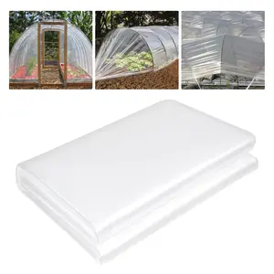 6 Mil Clear Greenhouse Plastic Sheeting – UV Resistant Heavy Duty Polyethylene Film for Plant Protection, Outdoor Farming & Gardening, Multi-Use Transparent Tarp, Drop Cloth – Multiple Sizes
