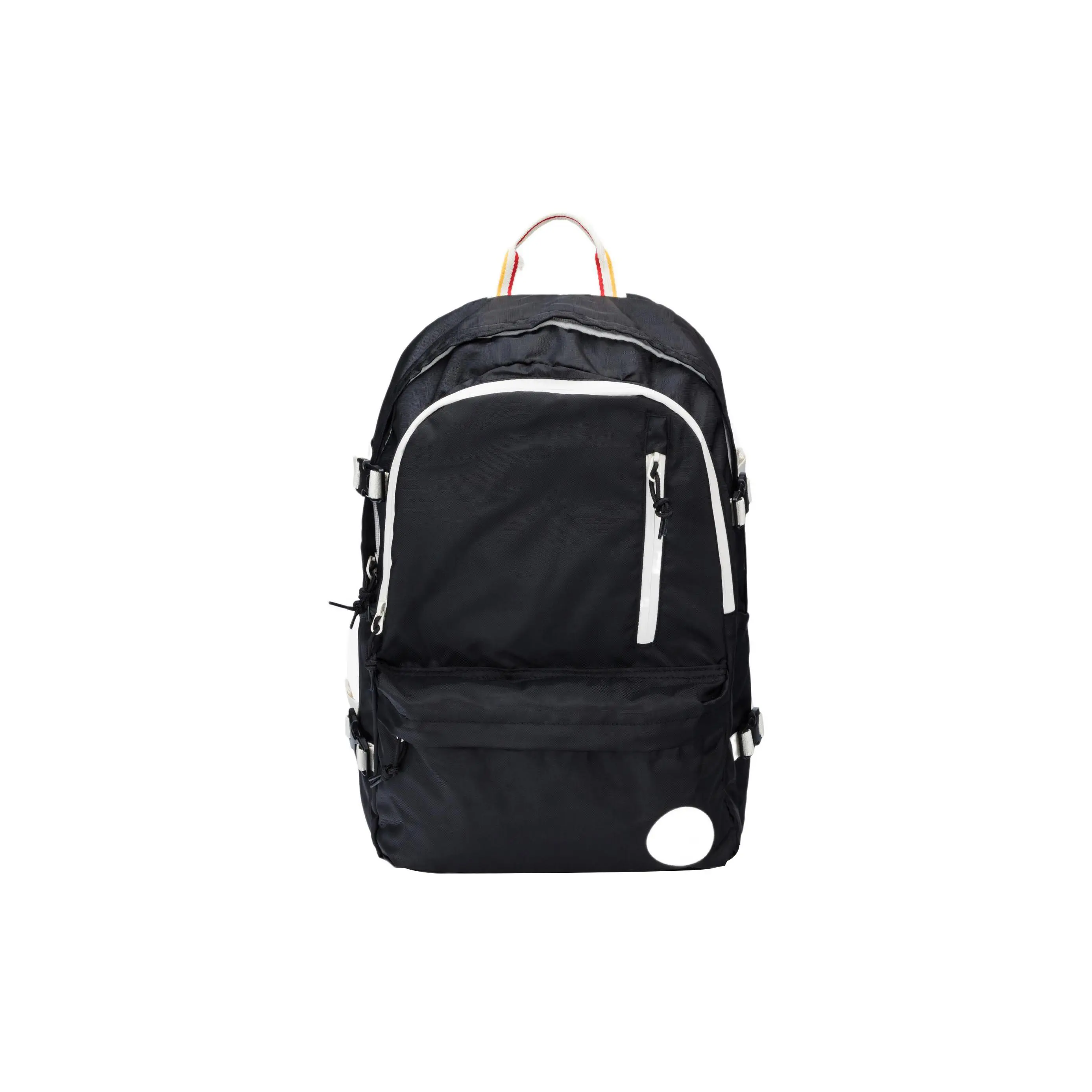 Converse Casual Zippered Polyester Backpack for Men and Women – Unisex Sporty Style in Black