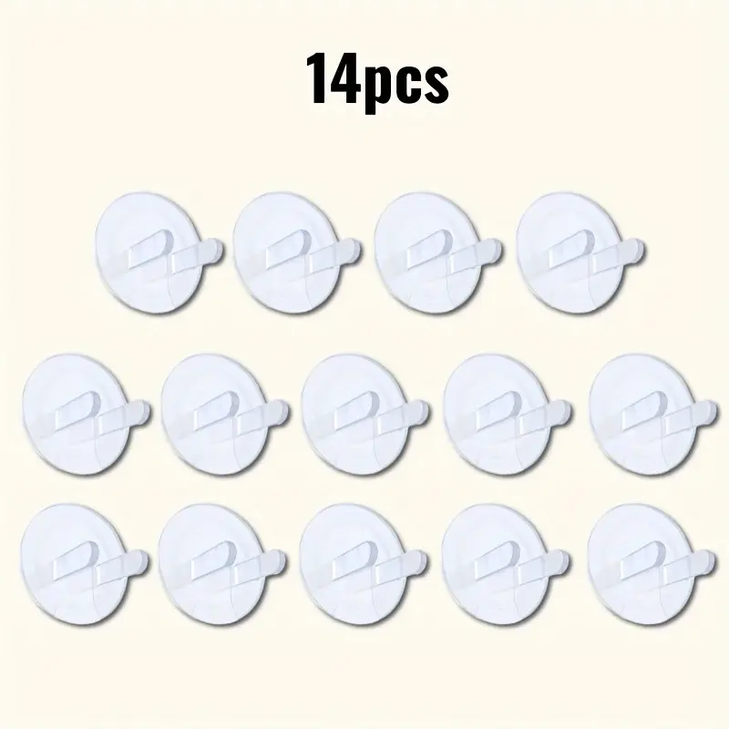 14 Transparent Socket Protectors, Portable Universal Dust-Proof Covers, Ideal for Home and Office Use, Easy to Carry and Install