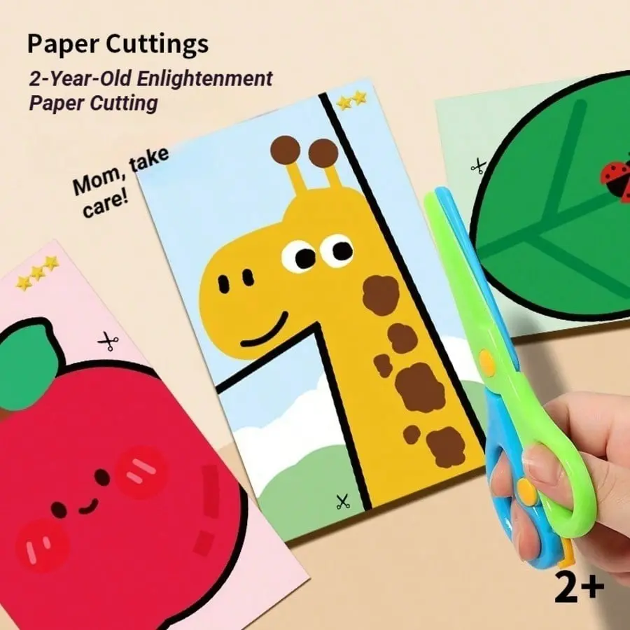 DIY Craft Paper Cutting Toy, Early Education Safe Scissors, Educational Toys for Kids, Montessori Inspired Learning Tools, Early Enlightenment