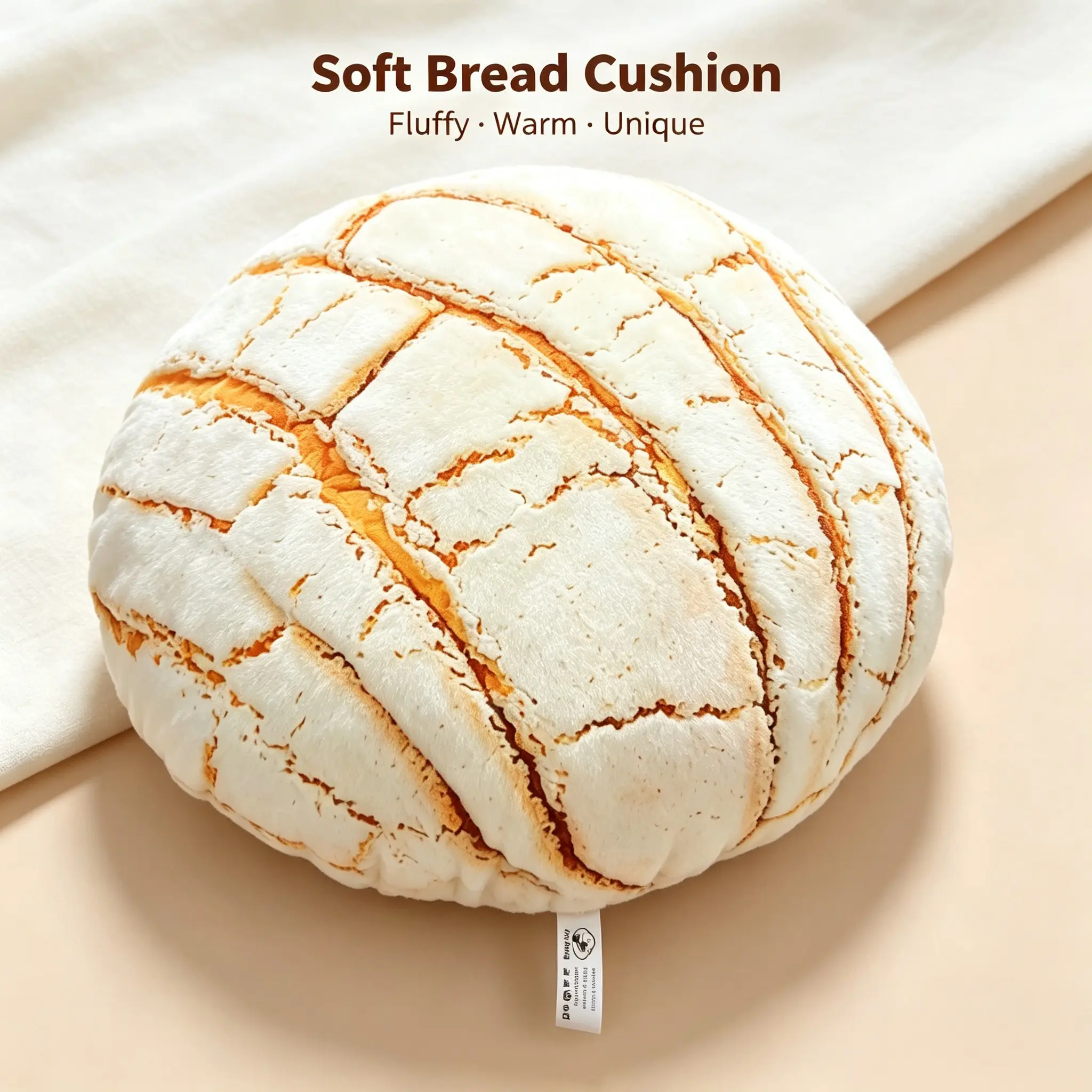 Creative Bread Shape Decorative Pillow, Fun Food Print Living Room Sofa Cushion, Simple Warm Home Decoration, Cuddle Pillow