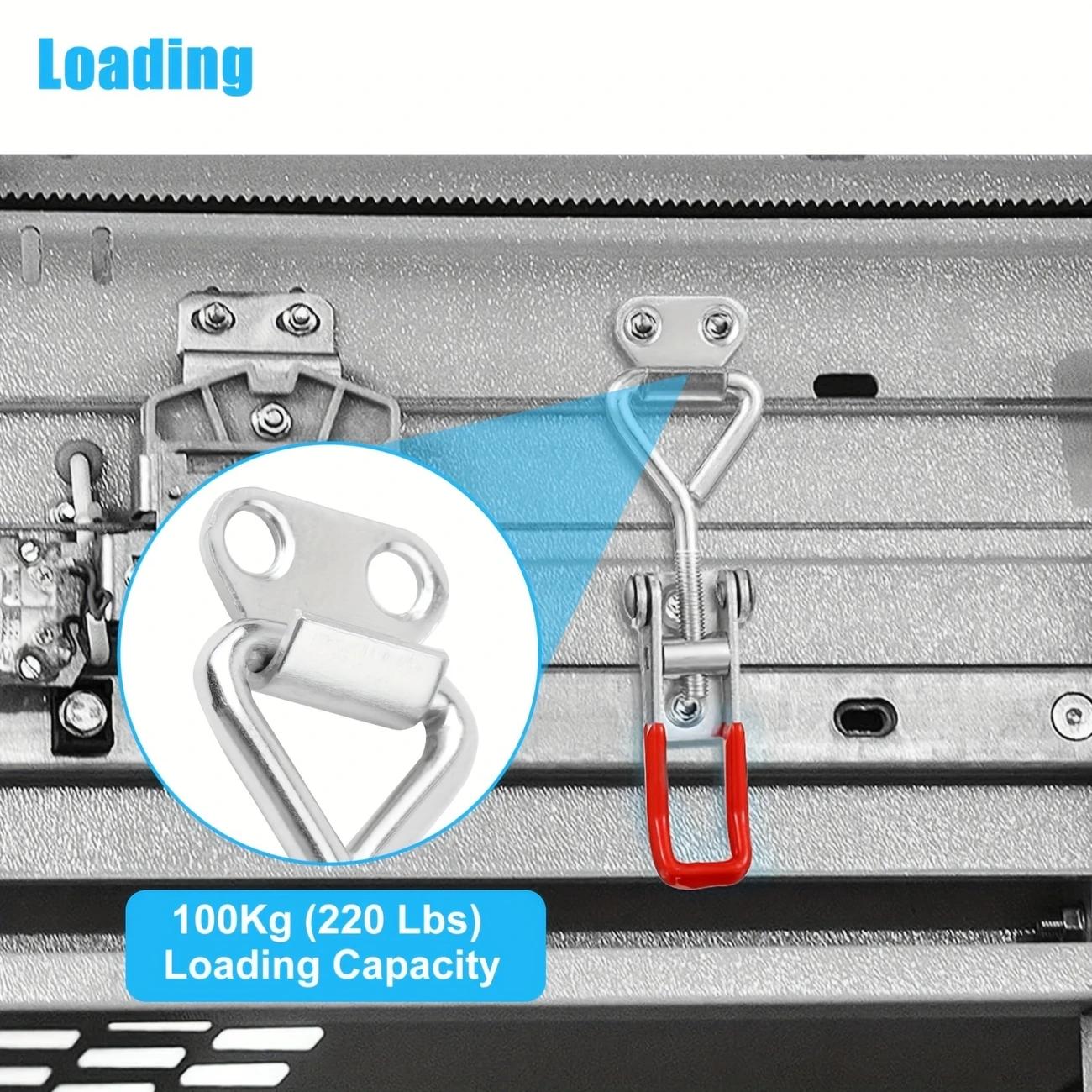 Metal Toggle Clamp, Adjustable Quick Release Latch, Door Bolt Locking Clip for Secure Fixing Case, Catch