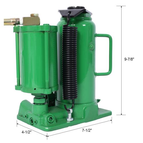 Air Hydraulic Bottle Jack, 12 Ton/24000 LBS All Welded Bottle Jack, 9.8-19.3 inch Lifting Range, Manual Handle and Air Pump, for Car, Pickup, Truck, RV, Auto Repair, Industrial Engineering ,Hydraulic stabilizer does not slip