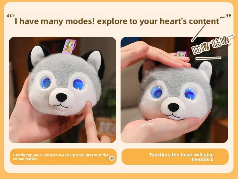 AI Talking Plush Toy Emotional Companion Smart Interactive Stuffed Animal Multi Language Voice Chat Cute Panda Husky Bear Doll for Kids Adults Stress Relief Sleep Buddy Birthday Gift Valentines Mothers Day Gift