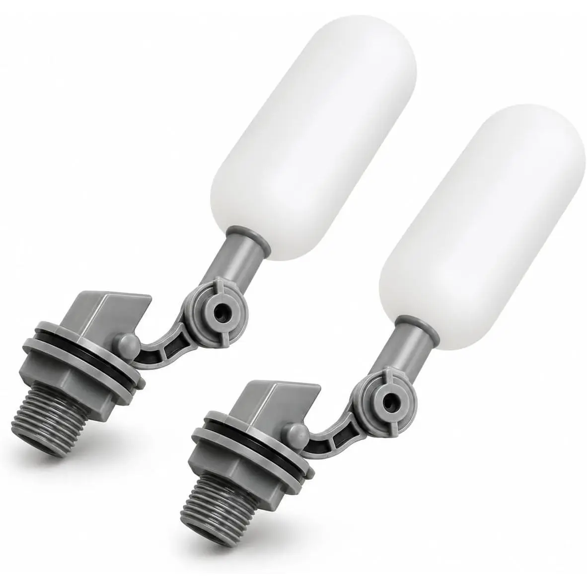 2 Pack 1/2 Inch Straight Auto Fill Float Valve, Valve with 225° Arm for Tank, Pond, Waterer, Livestock Trough