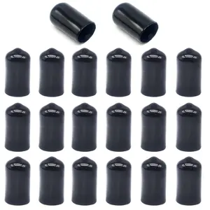 5/8" Round Flexible Rubber Vinyl End Caps Bolt Screw Covers Thread Protectors 20 Pack