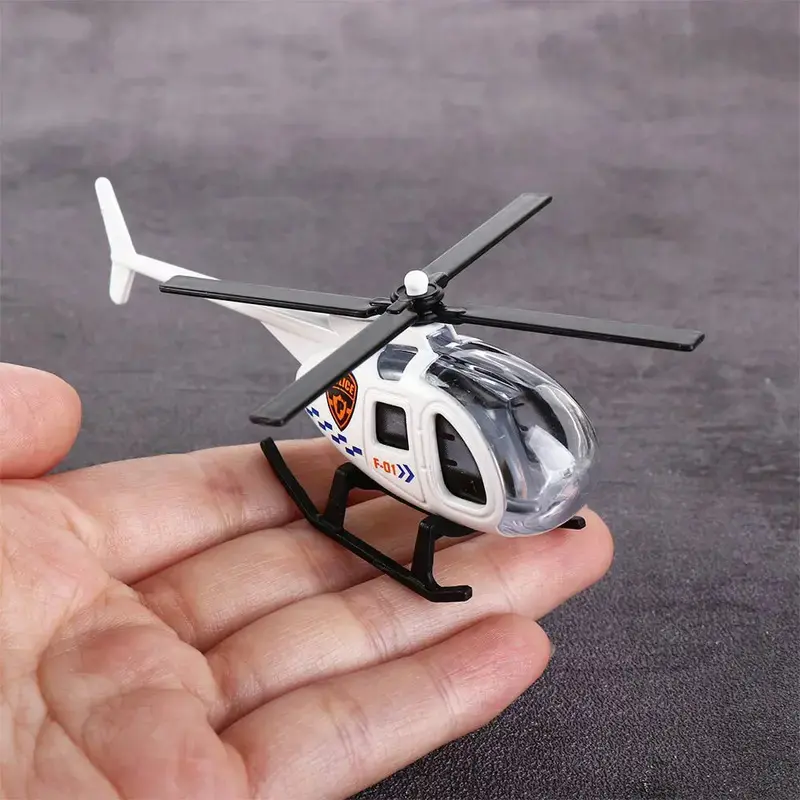1Pcs Alloy Metal Helicopter Model Toy - Simulation Flying Toy with Sound and Light, No Remote/Battery Needed, Unisex Kids Gift for Ages 5+, 8.7x3.6x2.6cm, 100% Brand New