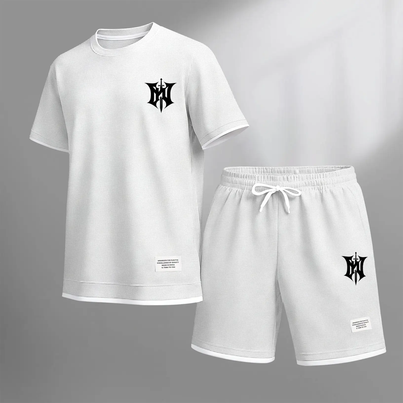 Men’s summer casual set, breathable T-shirt and matching shorts, relaxed fit and lightweight, perfect for city walks, travel, or daily wear, minimal streetwear style, easy to wear and stylish for effortless summer fashion.
