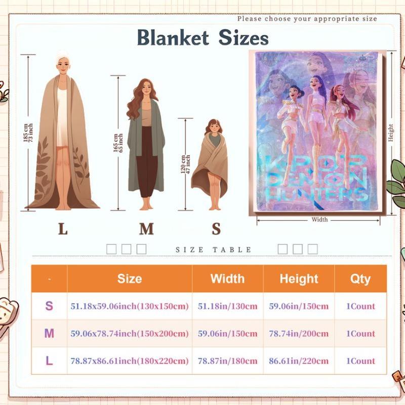 K-POP Demon Hunters Flannel Blanket Dreamy Purple Pink Anime Style Soft Cozy Lightweight Warm Throw Sofa Bed Travel Nap Office Camping Air Conditioner Use Perfect Holiday Gift Home Decor KPOP Fans Teen Girls Halloween Christmas Gift K-POP Demon Hunters Flannel Blanket Dreamy Purple Pink Anime Style Soft Cozy Lightweight Warm Throw Sofa Bed Travel Nap Office Camping Air Conditioner Use Perfect Holiday Gift Home Decor KPOP Fans Teen Girls Halloween Christmas Gift
