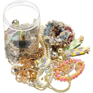 Mystery Jewelry Jar Bundle, Vintage Jewelry Box, 40-45 Piece Surprise Box for Women, Gift Set Multi Style of Earrings Rings Bracelets or Necklaces, Unique Birthday Gift for Her
