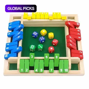 Wooden Dice Board Game for Up to 4 Players, Classic Family Strategy Game, Developing Skills Game #TOP PICKS