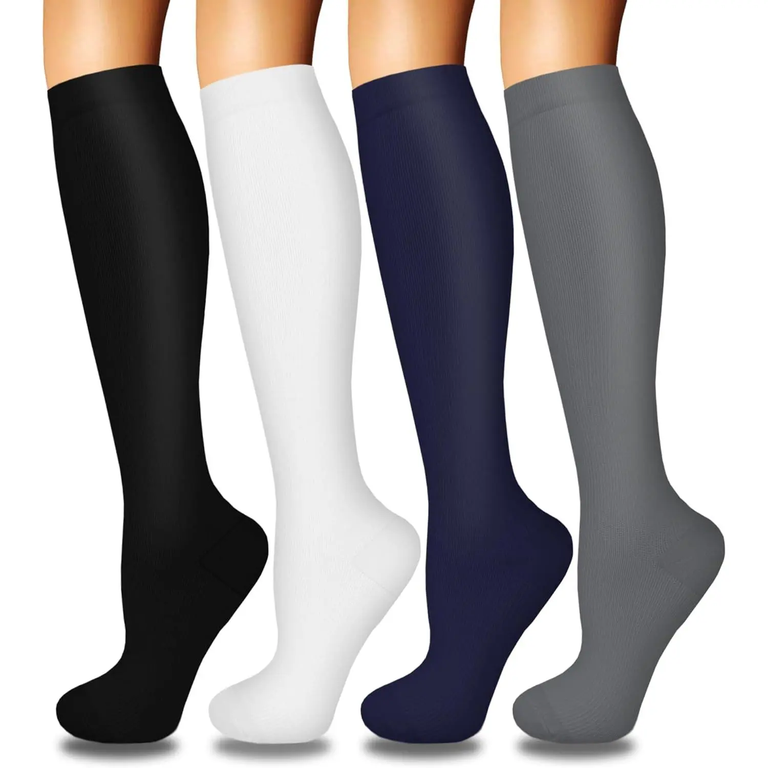 02-00-Black/White/Navy/Gray-4 Pack