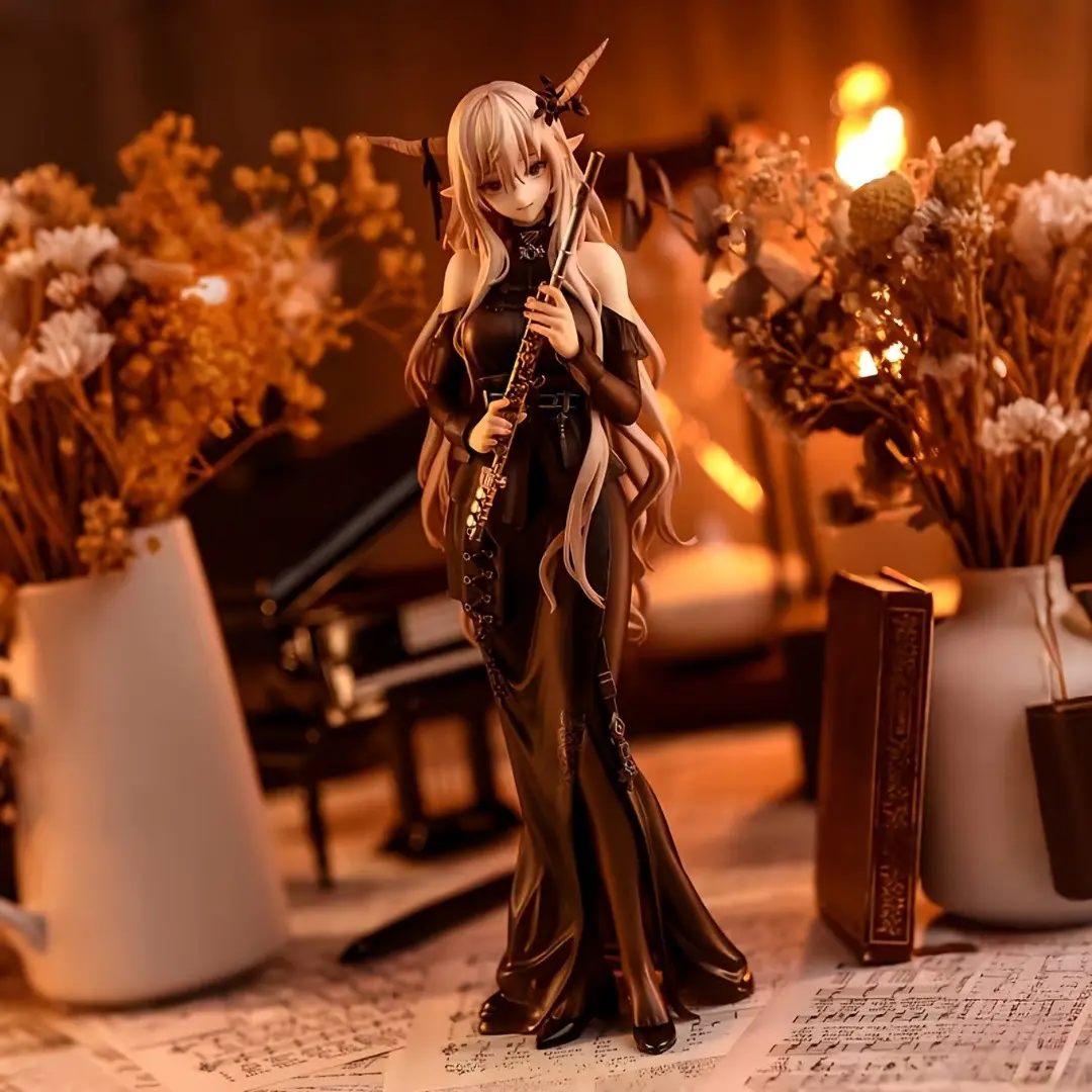 Anime Figure Music Atmosphere Dress Girl, Ambient Car Bedroom Ornament, Collectible Youthful Figure, PVC Figure, Trendy Toy, Statue, Holiday Decor