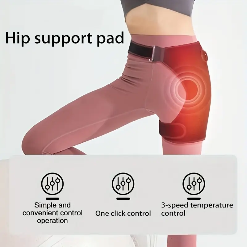 USB Hip Heating Pad | Thigh Wrap Heated Pad with 3-Speed Smart Temp Control | Ergonomic Design for Home And Outdoor | Unisex Ideal Holiday Gift