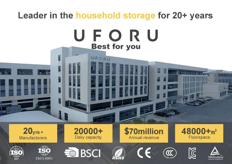 UFORU US Stock Modern Plastic Cereals Storage Rotating Dispenser 360° Large Airtight Rice Container Food Storage Box With Lid For Kitchen Pantry Organization