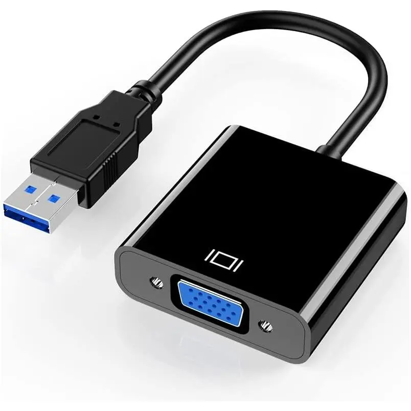 USB 3.0/2.0 to VGA Adapter with Built-in Driver, 1080P FHD Bigger Display Multi-Display Video Converter for Movie, Nursery, Watch Party Use, Compatible with Windows 7/8/8.1/10 Desktop, Laptop, Monitor
