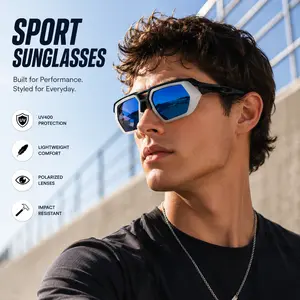 Photochromic Cycling Glasses with Prescription Insert, TR90 Lightweight Sports Sunglasses, Windproof UV Protection Riding Eyewear, Day & Night Color Changing Glasses for Cycling Running Fishing Outdoor Activities