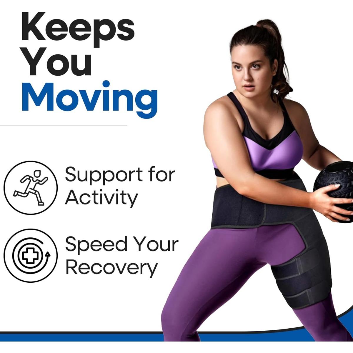 Hip Brace for Sciatica Relief - Compression Support Sleeve, Suitable for Thigh Injuries, Groin Muscle Strains, Hip Flexor Strains, Sacroiliac Joint Pain, and Sciatica - Unisex.