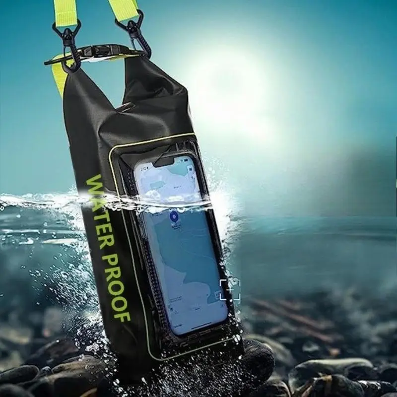 2‑in‑1 Waterproof Phone Pouch, Touchscreen‑Compatible Submersible Dry Bag, Protective Phone Case for Swimming, Snorkelling, Kayaking, Beach and Outdoor Water Sports
