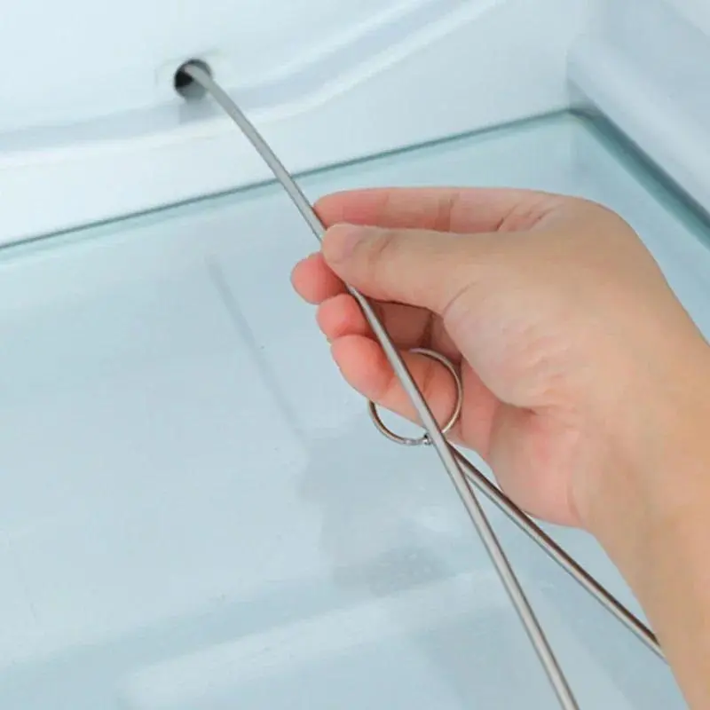 Refrigerator Cleaner Spiral Cleaning Brush Stainless Steel Pipe Cleaning Bendable Tube Washing Home Supplies Household Cleaning Tool House Cleaning Tools