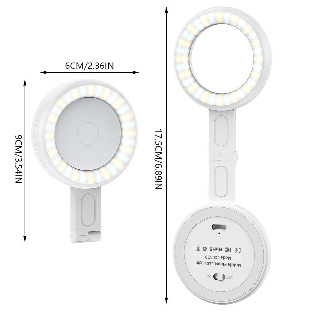 Portable Magnetic Fill Light, 1 Count USB Rechargeable Selfie Light, Compact and Portable Photography Light, Outdoor Mini Pocket Lamp