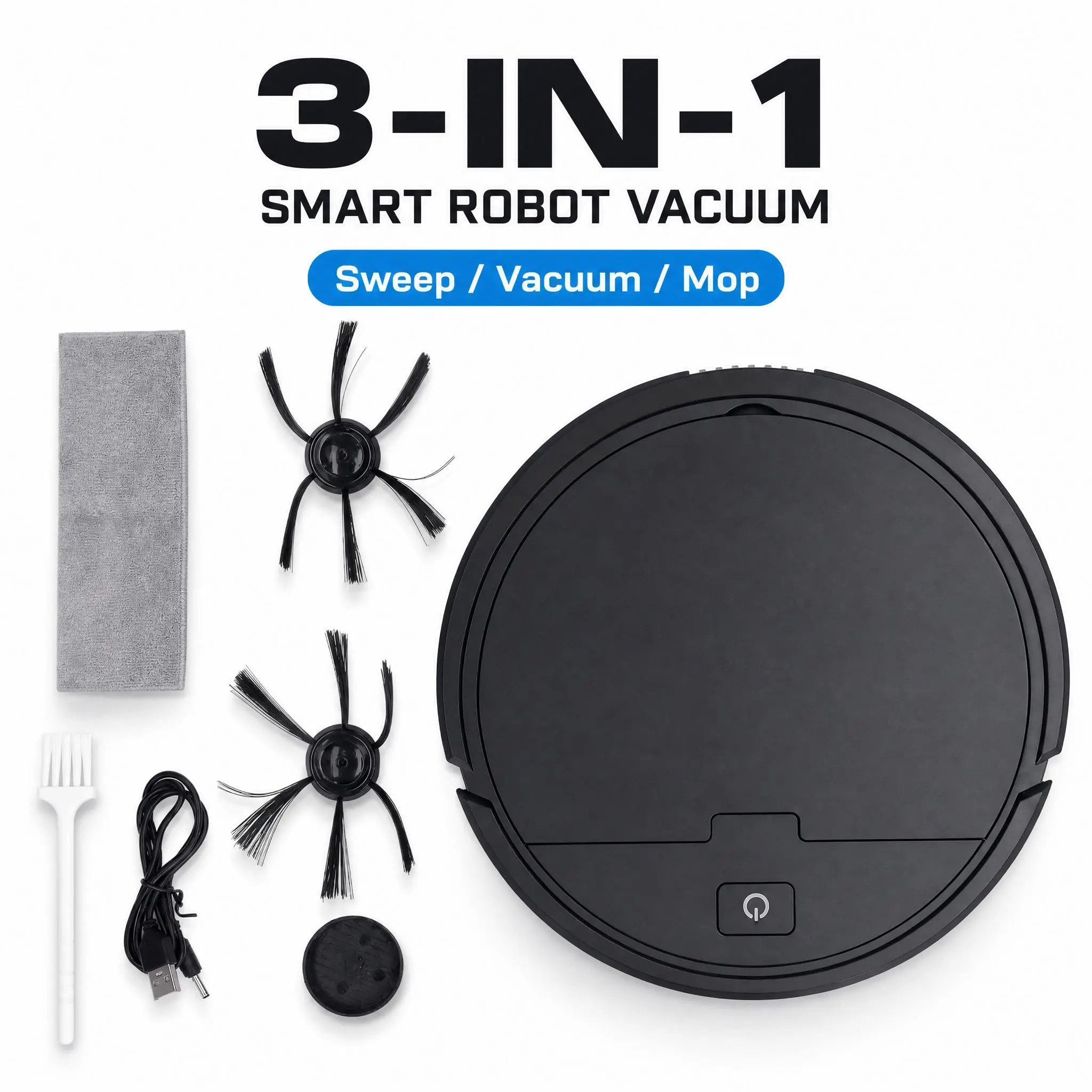 Cross-border automatic recharge sweeping robot three-in-one household charging intelligent integrated vacuum sweeper 110V
