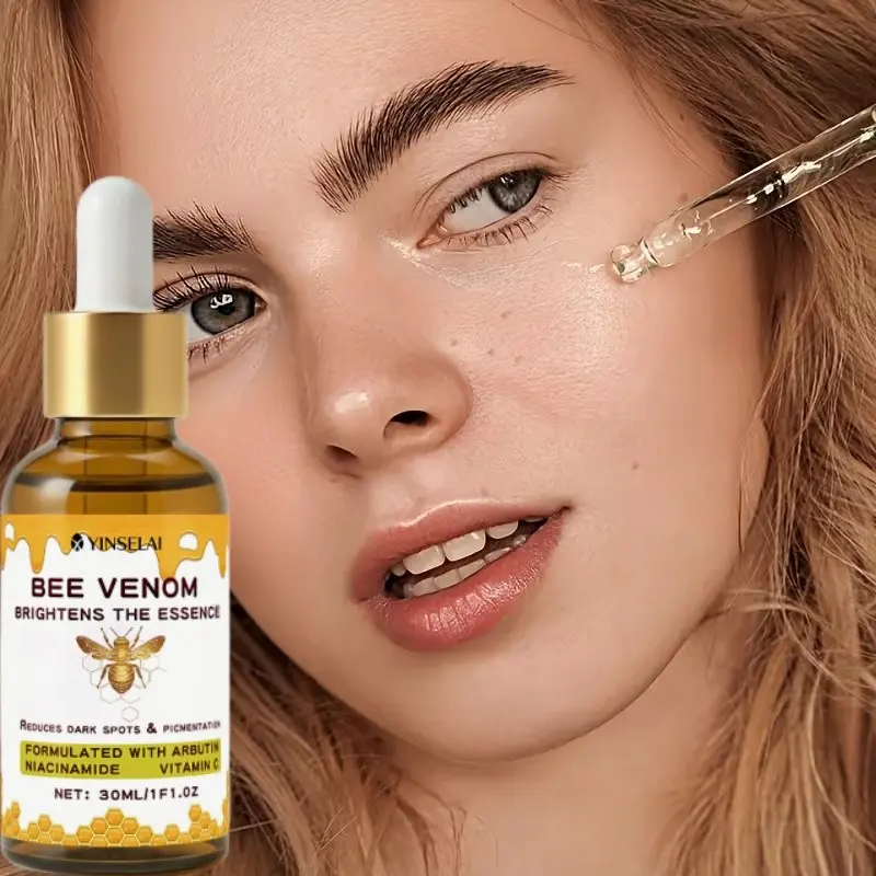 Arbutin Niacinamide Vitamin C Bee Venom Bright Serum Fade Dark Spots Pigmentation Even Dull Tone Hydrating Daily Facial Care Essence