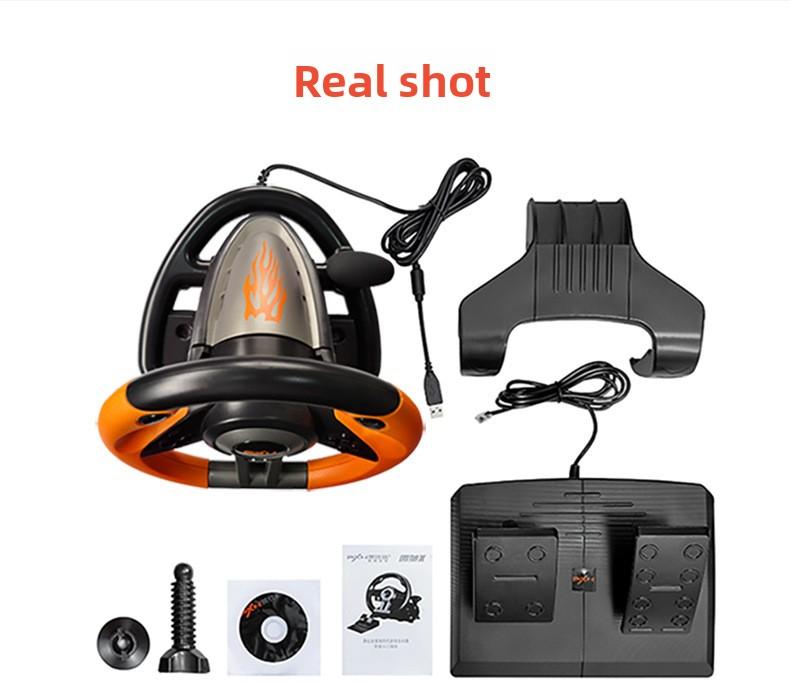 Ultimate Racing Experience!PXN-V3PRO Steering Wheel, Multi-System Support + One-Click Mode Switch, Dual Vibration + Stable Mount Set Complete