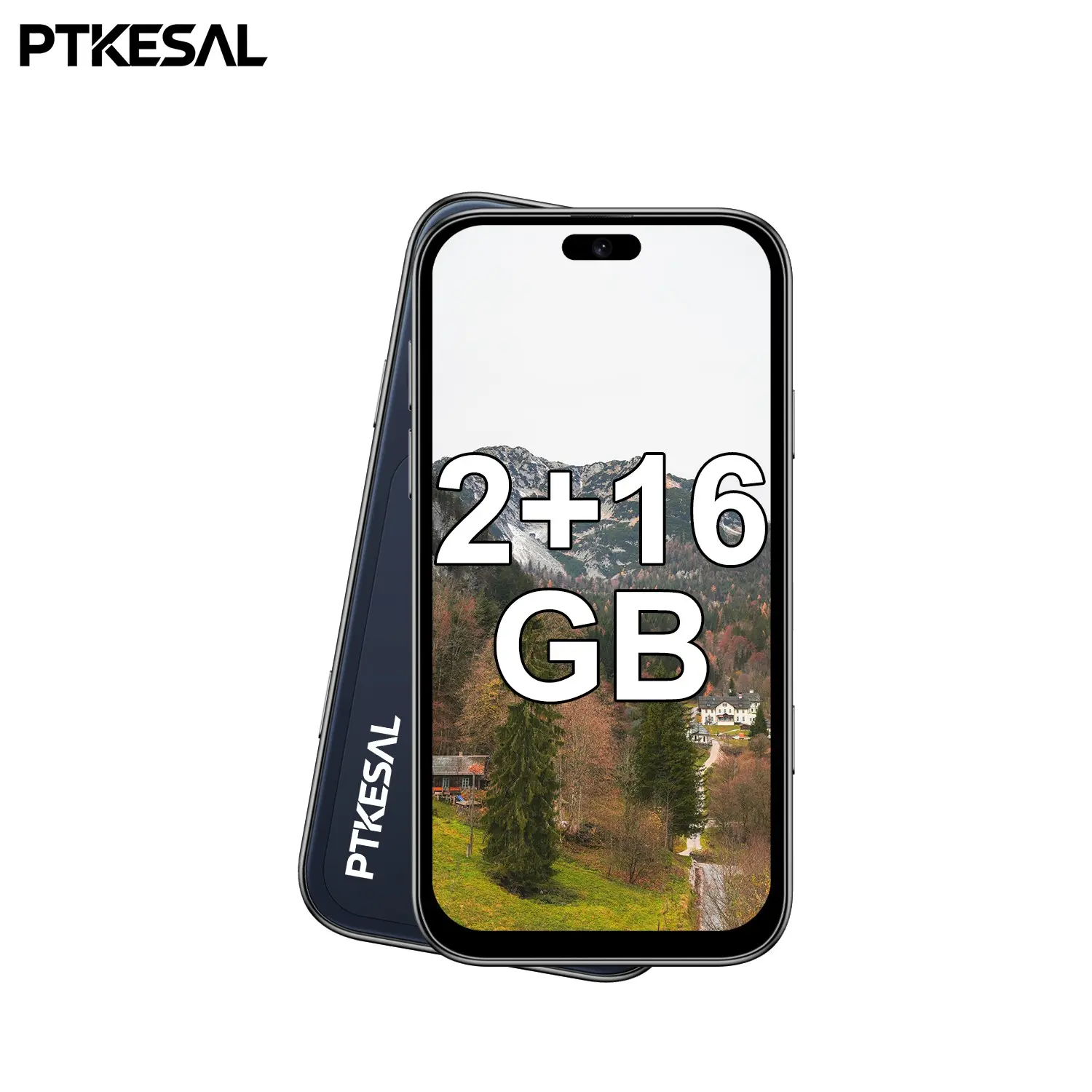 PTKESAL- Mini smartphone 2GB RAM + 16GB storage, Android 10.0, 3.75 inches, one-click photo button, processor with 4 cores, clear camera, 2+2MP dual SIM card support, convenient for students and children.