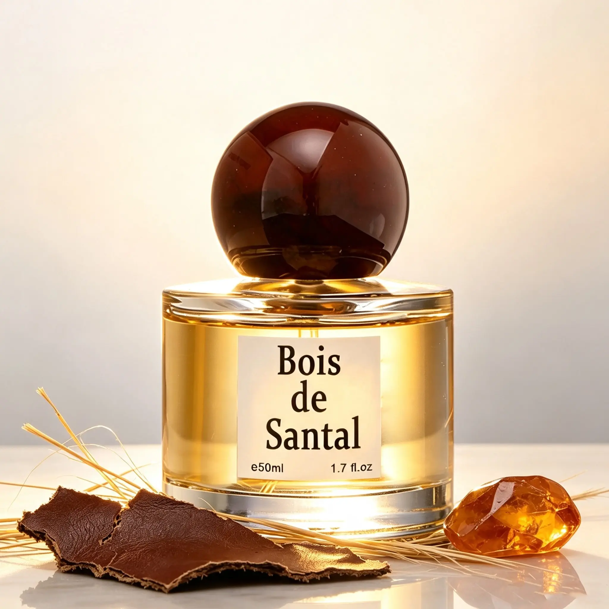 Sandalwood Perfume for Men and Women(50ml), Unisex Woody Leather Fragrance with Sandalwood & Leather Top, Cedar & Cardamom Heart, Violet & Amber Base, Bold Classic Scent for Business or Fall, Masculine Fragrance Gift of Cologne.