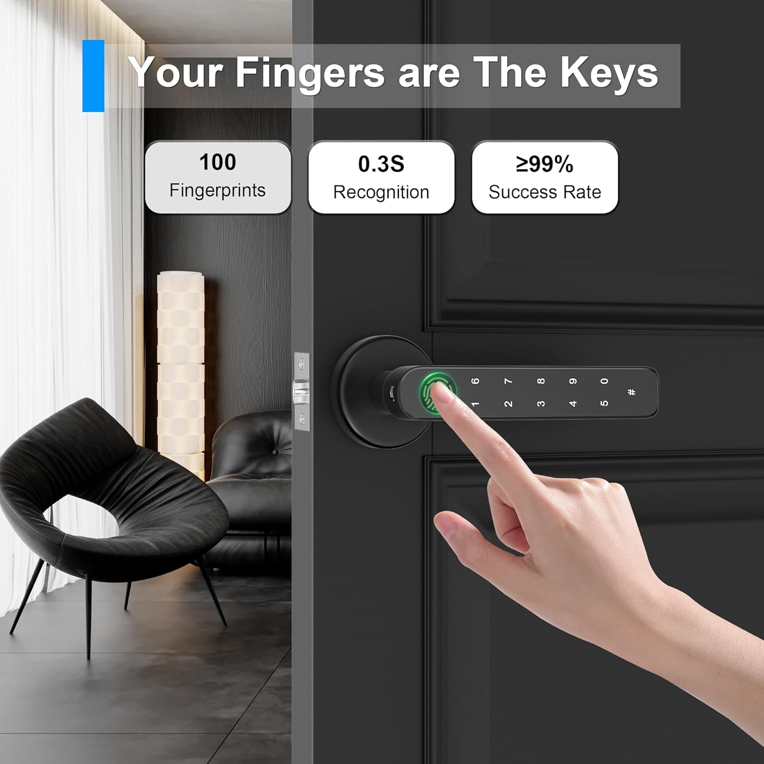 Fingerprint Door Knob Biometric Door Lock with Code Keyless Entry Door Handle for Bedroom Home Hotel Office Apartment Black HARD EDGEHARD EDGE Fingerprint Door Knob Biometric Door Lock with Code Keyless Entry Door Handle for Bedroom Home Hotel Office Apartment Black HARD EDGEHARD EDGE