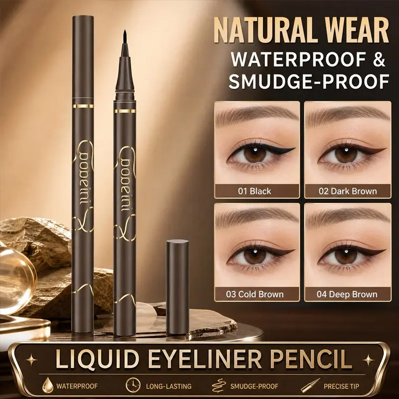Ultra Thin Tip Liquid Eyeliner Dark Smooth Ink Draw Crisp Clear Eye Lines For Daily Natural & Party Dramatic Eye Makeup