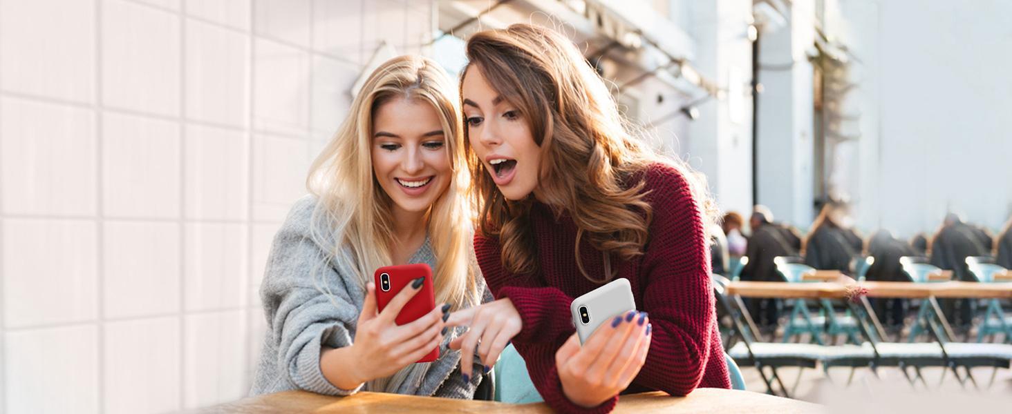 OTOFLY Compatible with iPhone Xs Max Case,Ultra Slim Fit iPhone Case Liquid Silicone Gel Cover with Full Body Protection Anti-Scratch Shockproof Case, [Upgraded Version] (Pine Green)