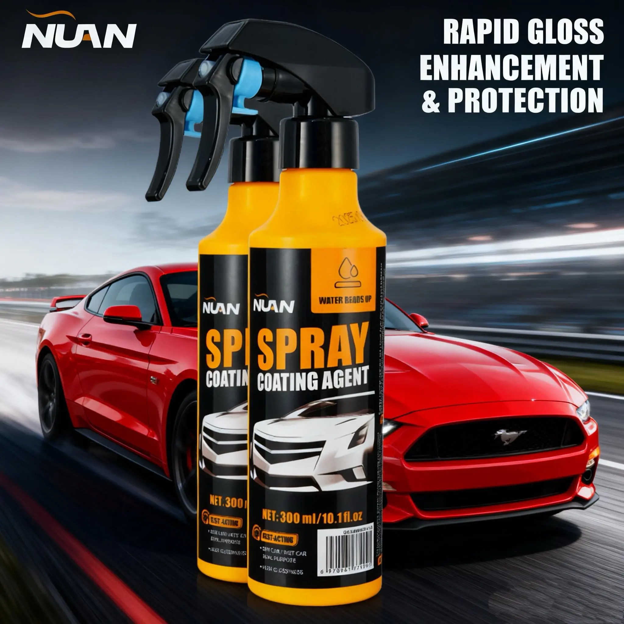 Spray coating agent；NUAN nano car coating sprayNano Car Coating Spray – Fast, durable, hydrophobic, shields paint, prevents fading, perfect for everyday car maintenance.-MY0522