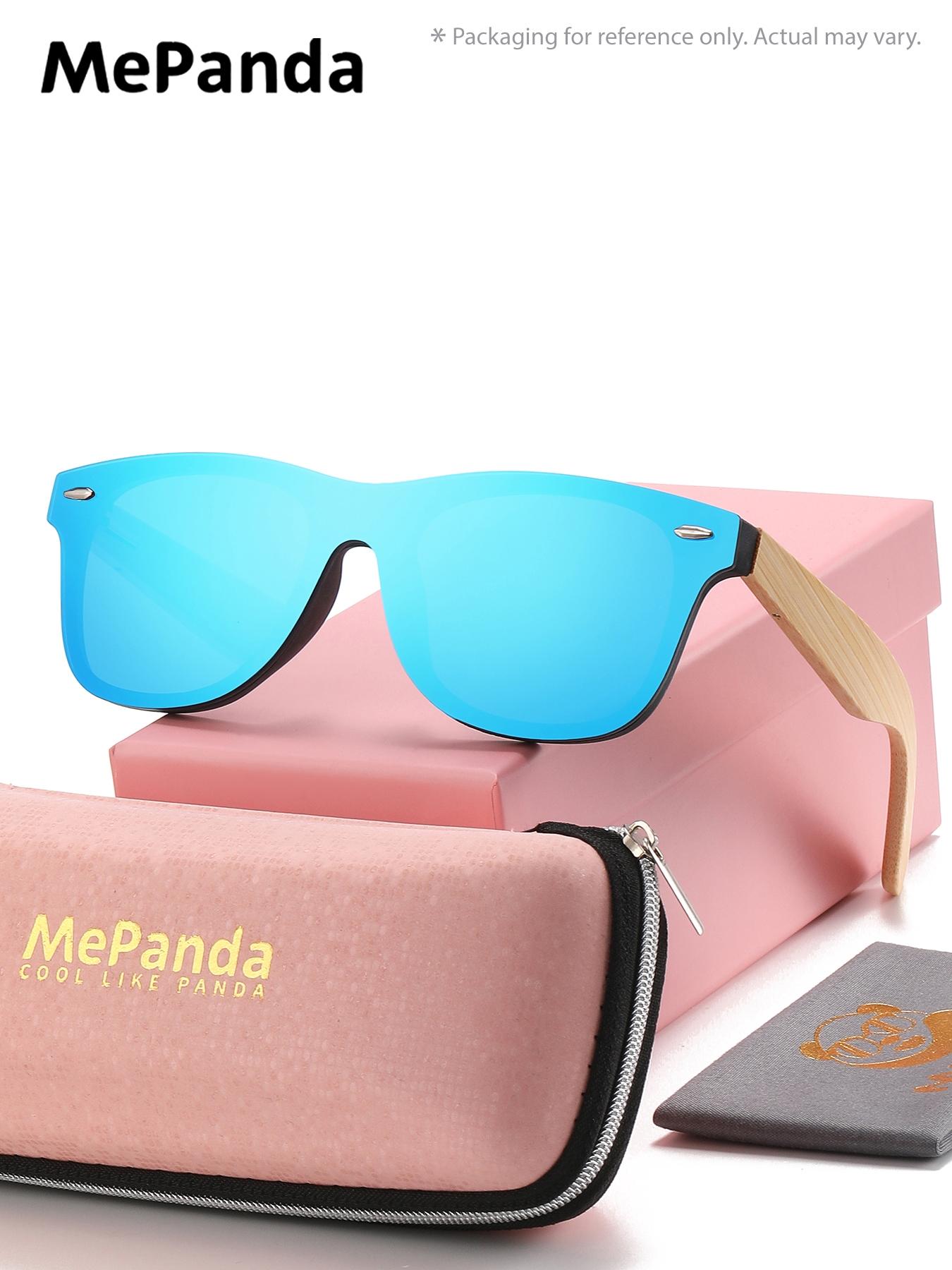1 Pair Mepanda Unisex Square Full Frame Sunglasses, Bold Color Clashes, Declaring Your Edge, UV400