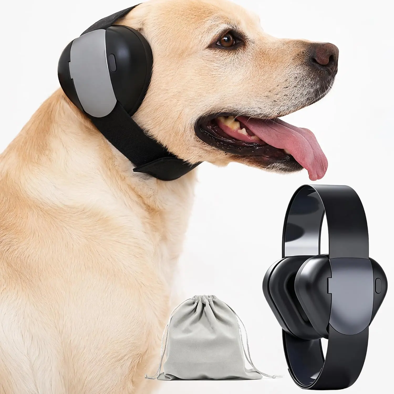 Functional Dog Ear Protectors with Adjustable Strap, 35dB NRR Noise Protection Headphones