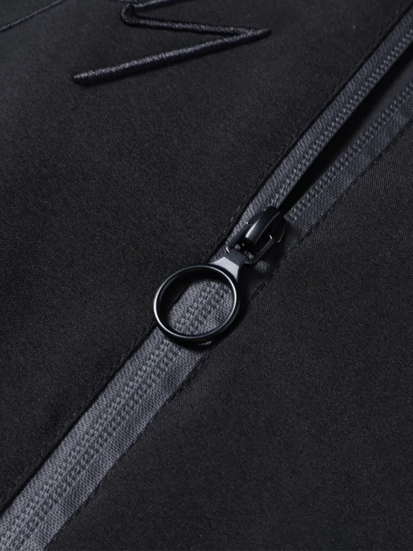 Men's Casual Windproof Jacket Outdoor Mountaineering Camping Polyester Personalized Letter Embroidery Bomber Jacket Beige Gray Qh Long Sleeve Zipper Daily Fashion Wear