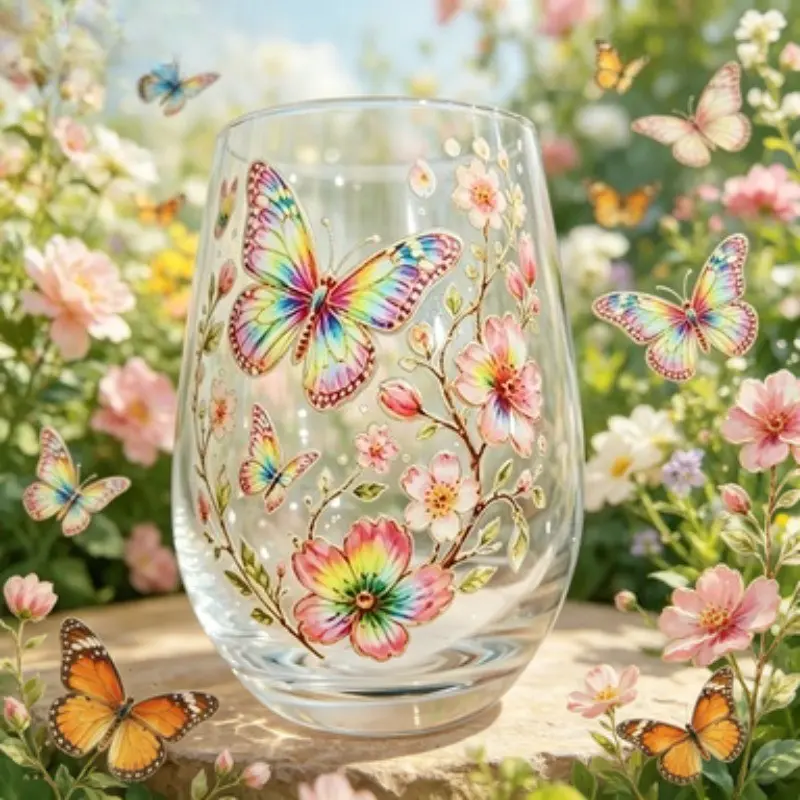 2026 New Creative Aesthetic Garden Glass Tea Cup, Animal Design, Low-Temperature Kiln Fired, Perfect Birthday Gift, Unique Personality Teacup