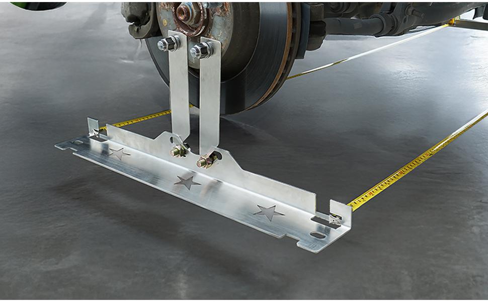 Wheel Alignment Tool with Connection Sheet, Premium Stainless Steel Toe Alignment Tool Plates for Car, Truck, SUV(Include 2 Measuring Tapes)