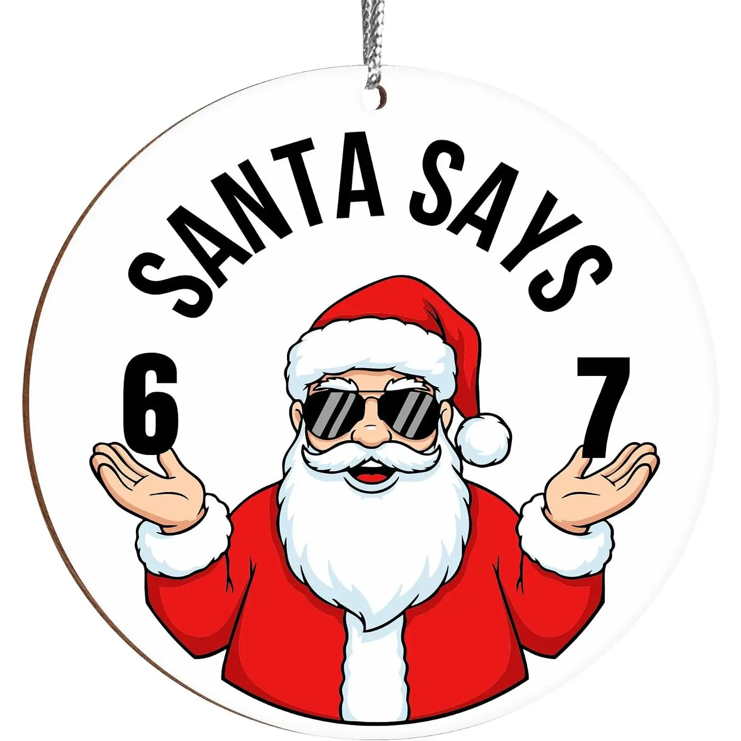 67 Meme Funny Christmas Ornaments 6 7 Ornament Christmas Tree | Wooden, 4",
