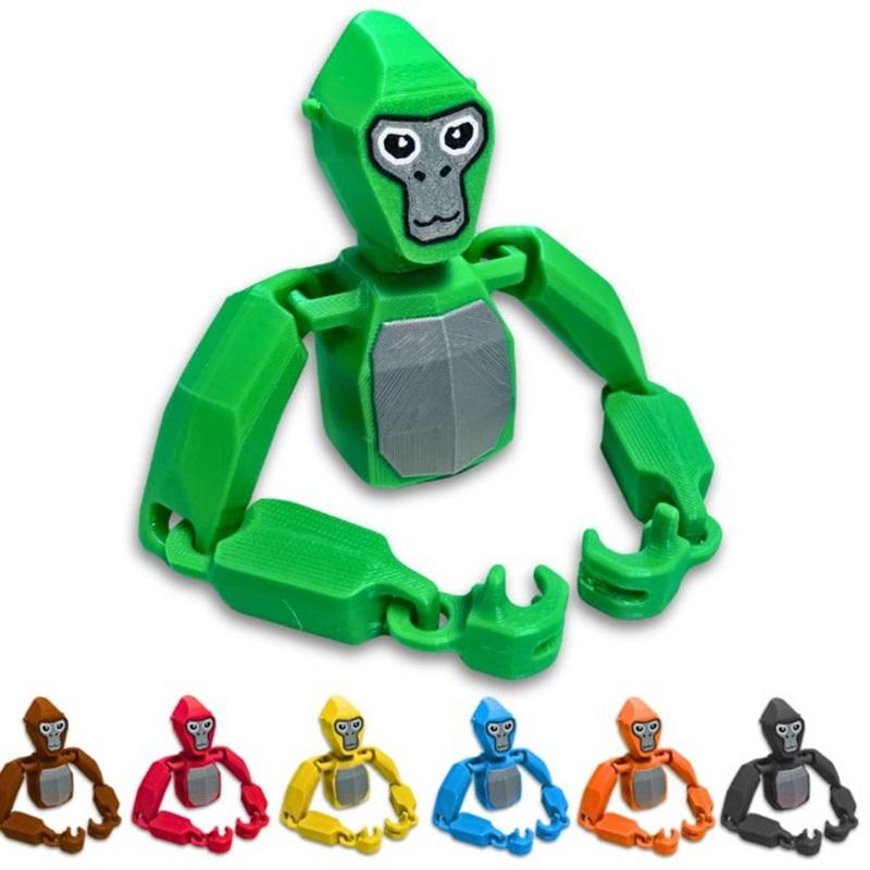 Gorilla tags, Monkey 3D printed dolls, cartoon animal toys, children's birthday and Christmas gifts, movable joints, 3D printed