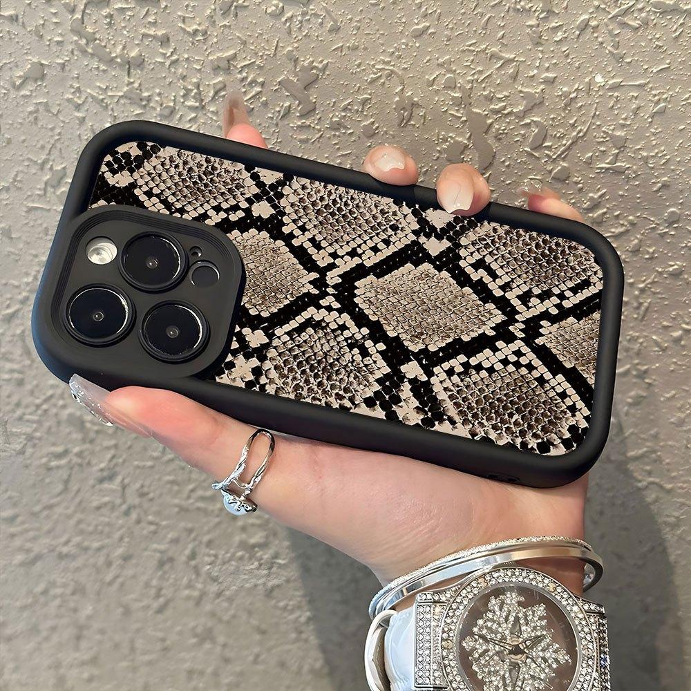 Hot Selling Snake Pattern Cartoon Creative Hot Selling Pattern, New Sky Eye Ladder Mobile Phone Protective Case, Interesting Personality And Chic,Fashionable Trend Men And Women Gift,iPhone 17 E Air Pro ProMax iPhone16 15 14 Plus 13 12 Mini 11 X XS XR