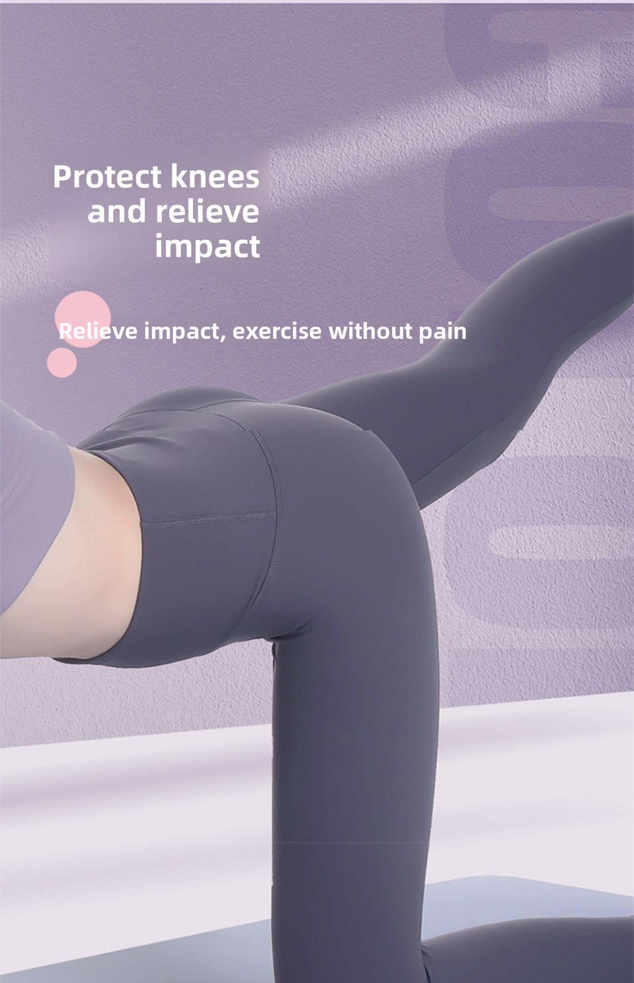 2-Pack Non-Slip Thickened Yoga Knee Pads, Yoga Mats, Portable Yoga Support Mats for Home and Gym Training, Fitness Mats