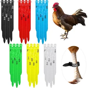 120Pcs Adjustable Numbered Chicken Leg Bands, 10-30MM Colorful Poultry Identification Foot Rings, Reusable ID Tags for Chickens, Ducks and Turkeys