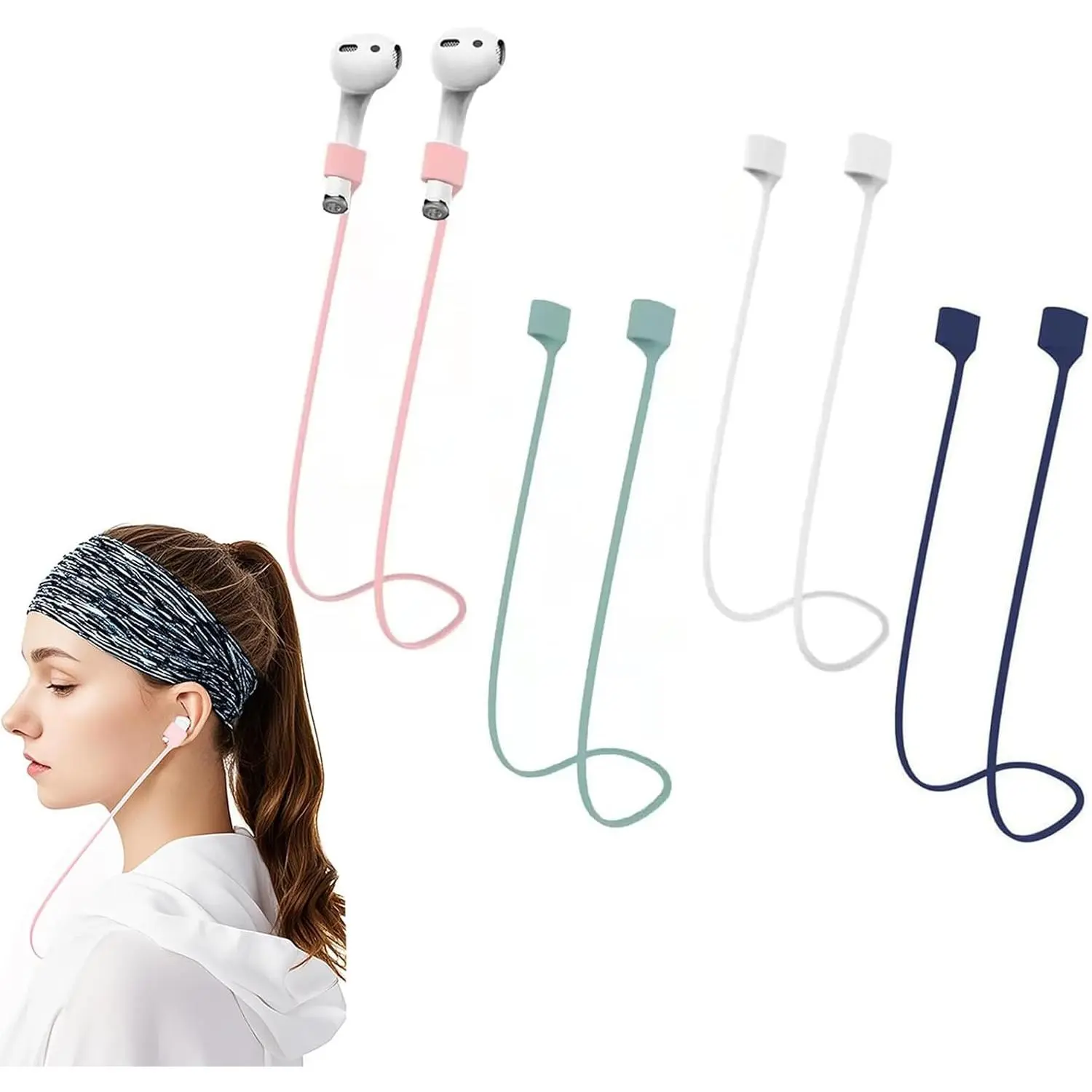 Anti-Lost Straps for AirPods pro,Compatible with AirPod Colorful Soft   Lanyard,  Rope Cord