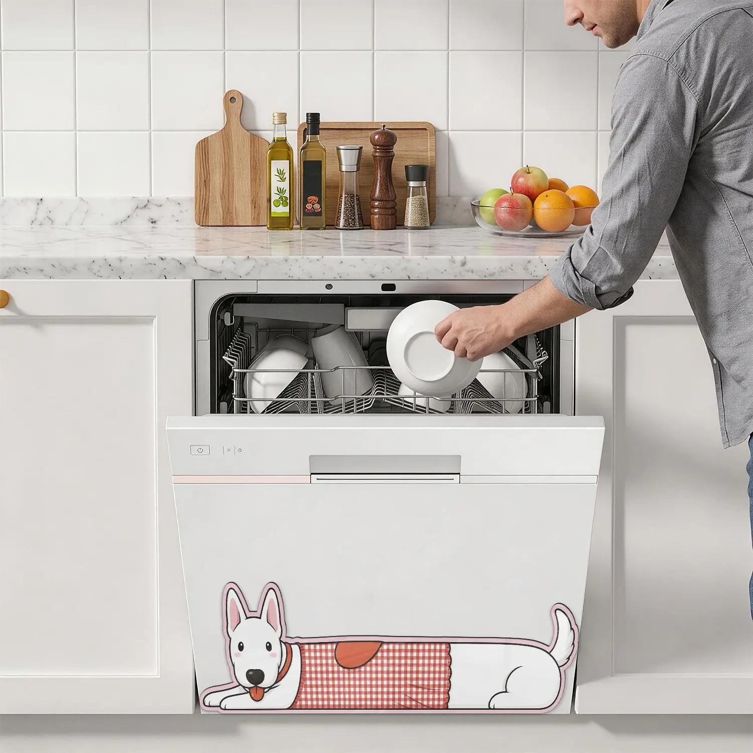 Dishwasher Magnetic Cover 58.5×20cm, Long Magnetic Sticker, Decorative Magnet, Kitchen Appliance Cover, Reusable Decal, Easy Installation