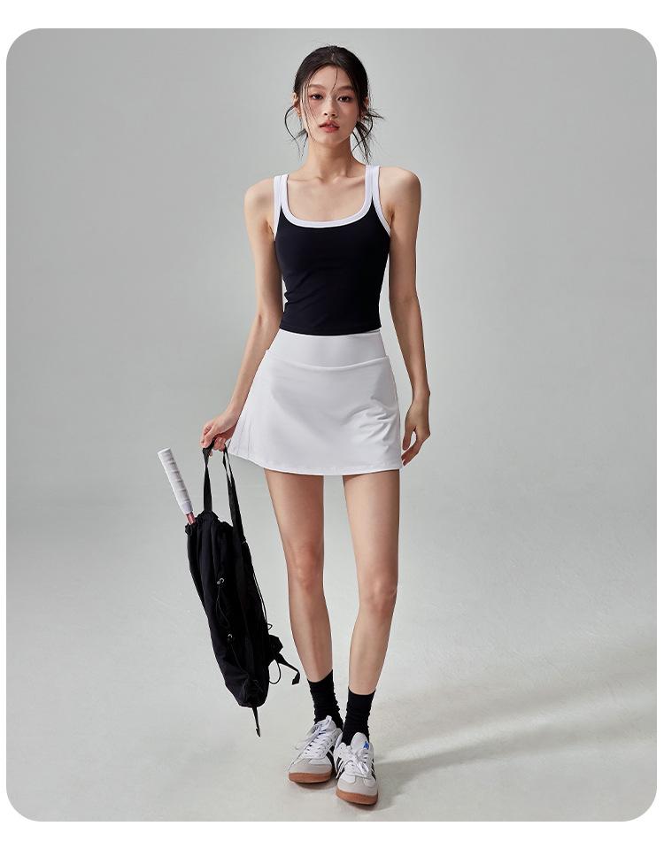 Plus Size Tennis Skort Sport Skirt With Built-in Shorts Anti-exposure 2-in-1 Athletic Dress for Running Workout Golf